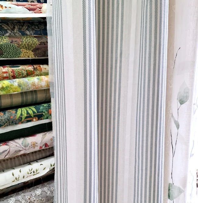 Tela visillo rayitas azul 300 - 3