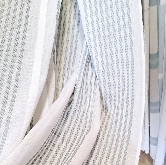 Tela visillo rayitas azul 300 - 6