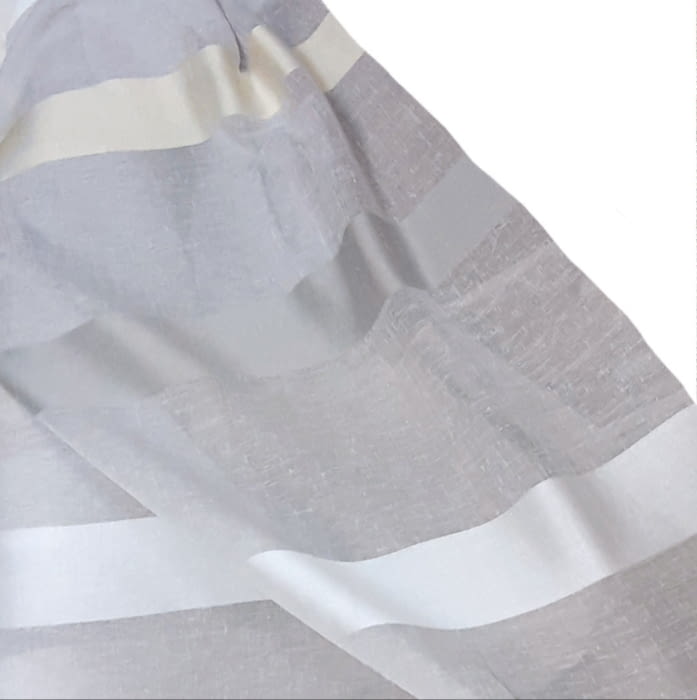 Tela visillo gris rayas horizontales 300