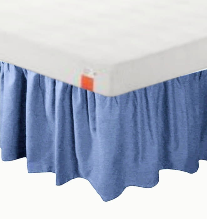 Cubrecanapé fruncido loneta azul 135