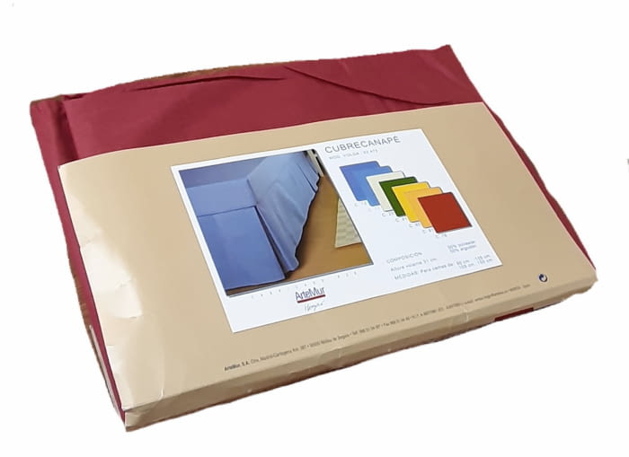 Cubrecanapé recto granate 150 - 1