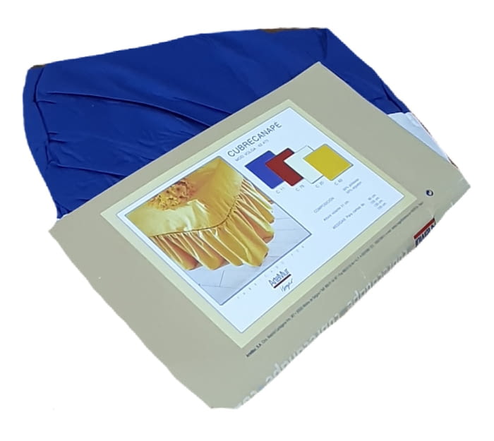 Cubrecanapé fruncido azul 105 - 2