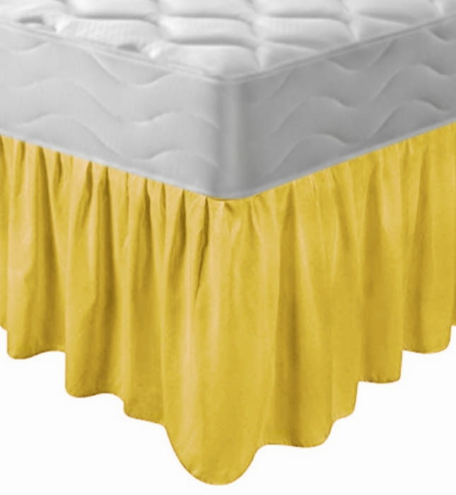 Cubrecanapé fruncido amarillo 90