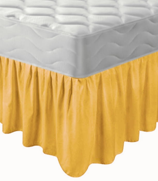 Cubrecanapé fruncido amarillo 150