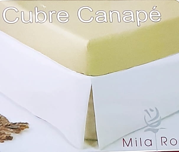 Cubrecanapé recto loneta cruda 150