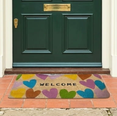 Felpudo corazones fibra 40 x 60 - 1