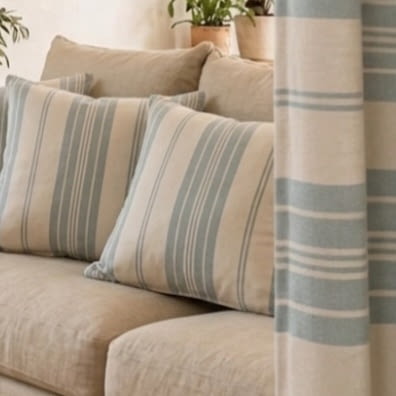 Tela algodón rayas verde agua 280 - 4