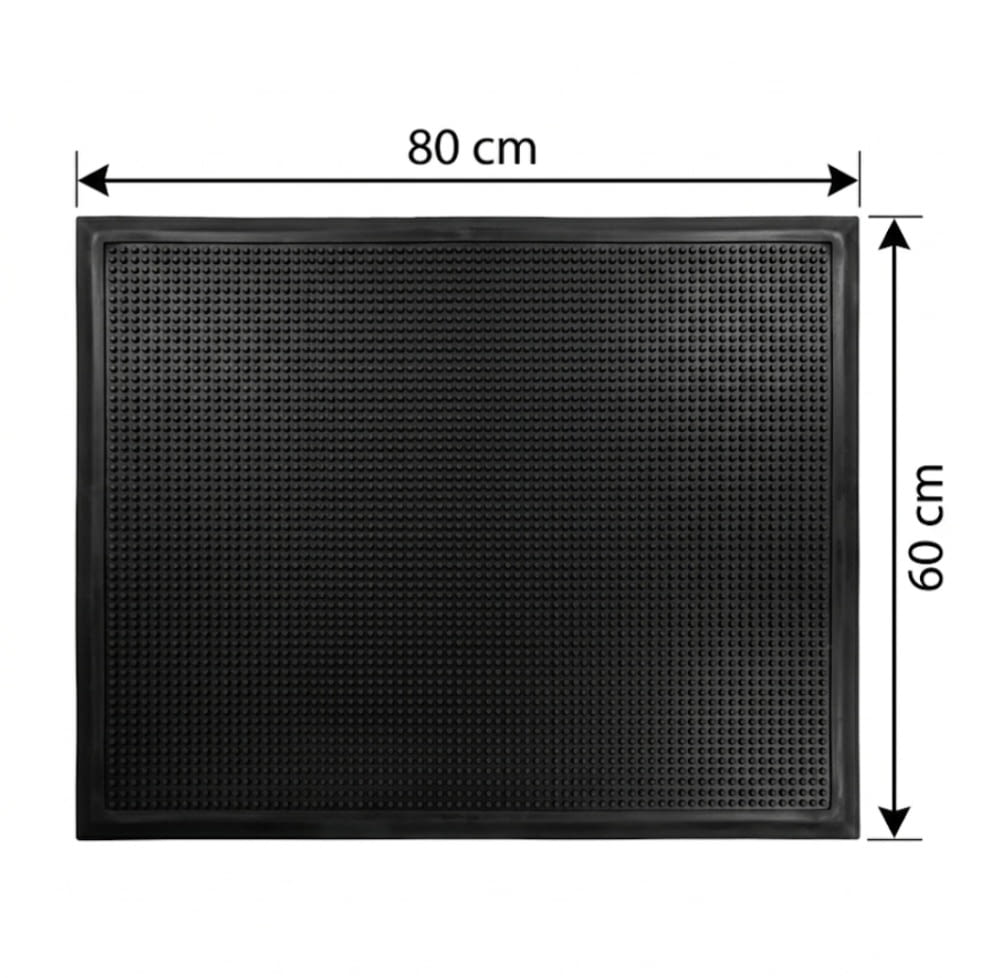 Felpudo goma negro 60 x 80