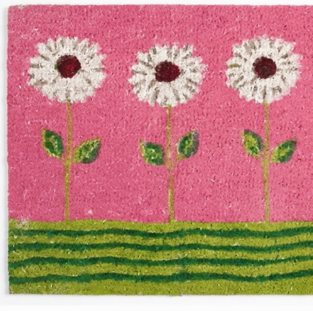 Felpudo grande flores rosa 60 x 80 - 2