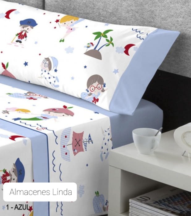 Juego de sábanas infantil isla. 90