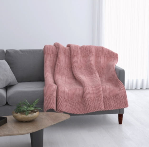 Manta rosa sedalina 125 x 155 cm