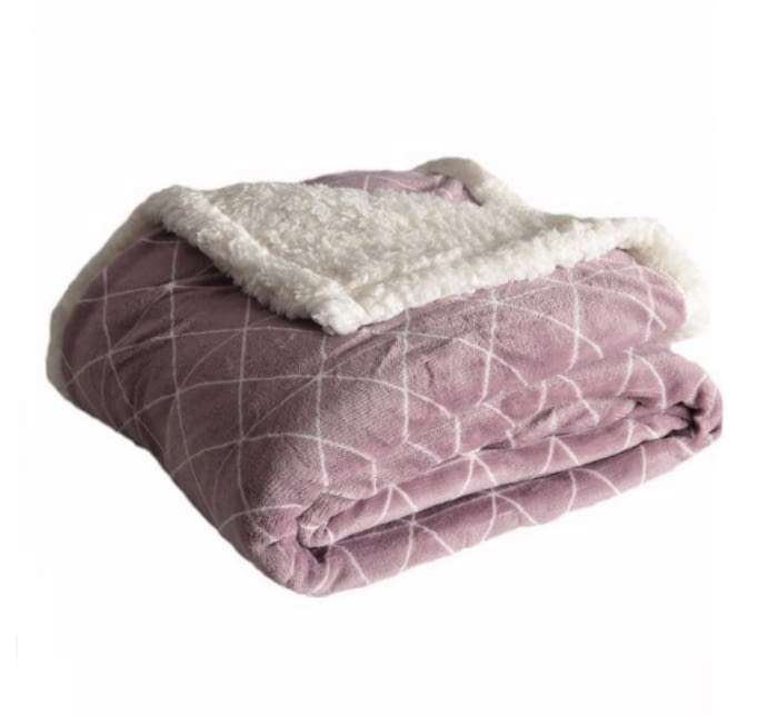 Manta borreguito malva 125 x 155