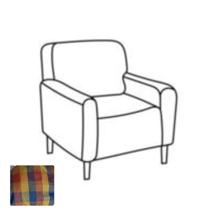 Fundas sillón 1 plaza cuadros colores - 1