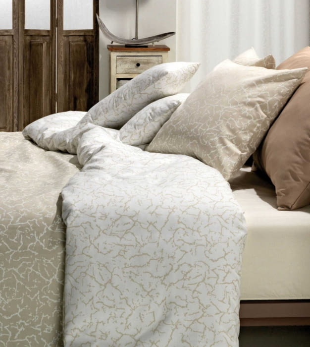 Funda nórdica Reversible trazos beige - 1