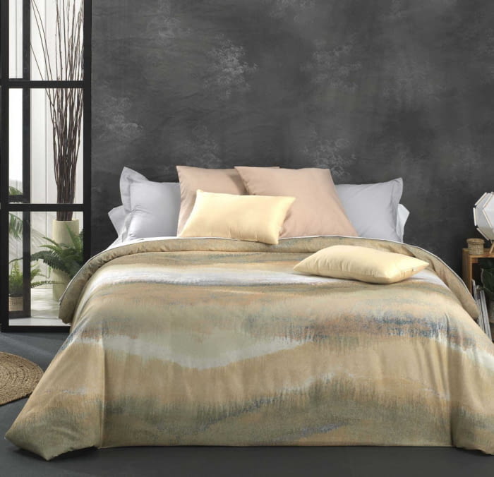 Fundas nórdicas rayas abstractas marrón