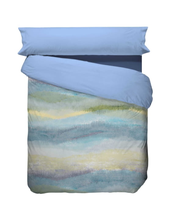 Fundas nórdicas rayas abstractas azul - 1