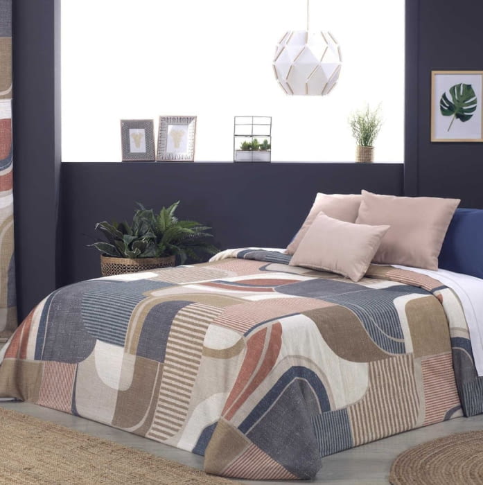 Fundas nórdicas formas azul