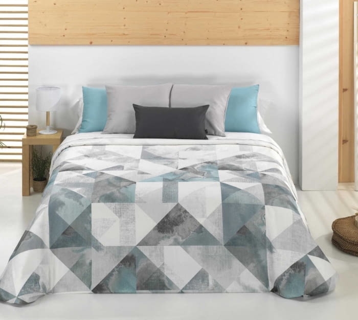 Fundas nórdicas triángulos azul