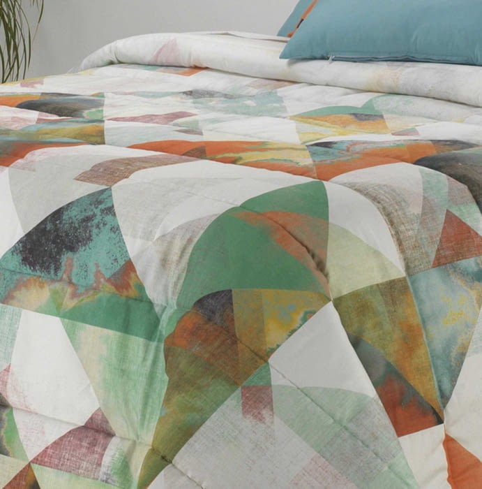 Fundas nórdicas triángulos verde - 1