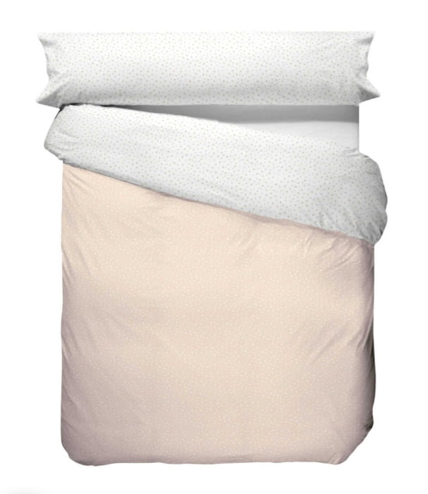 Fundas nórdicas reversibles topitos beige