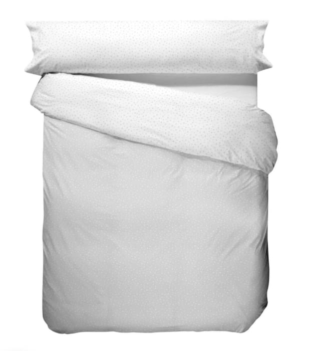 Fundas nórdicas reversibles topitos gris