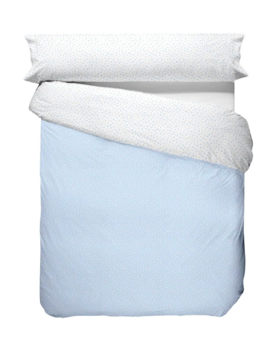 Fundas nórdicas reversibles topitos azules