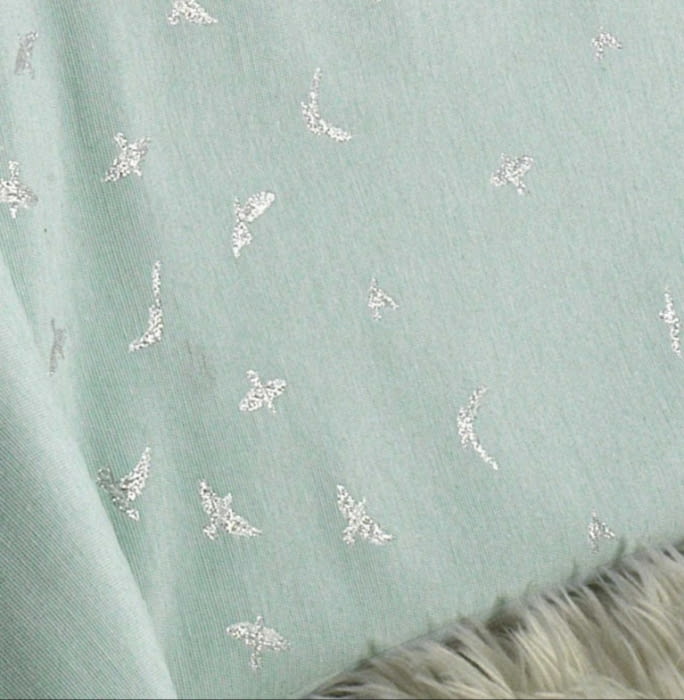 Fundas nórdicas verde agua y plata - 1