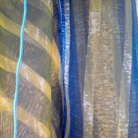 Tela rganza italiana azul/amarillo - 1