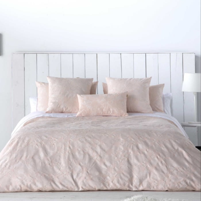 Fundas nórdicas rosa hojas labradas