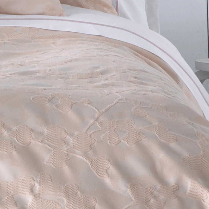 Fundas nórdicas rosa hojas labradas - 1