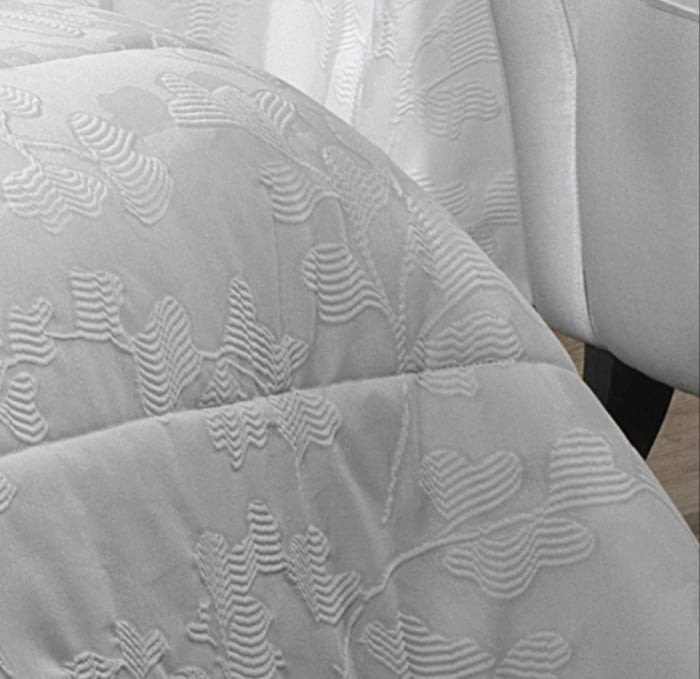 Fundas nórdicas blanca hojas labradas - 1
