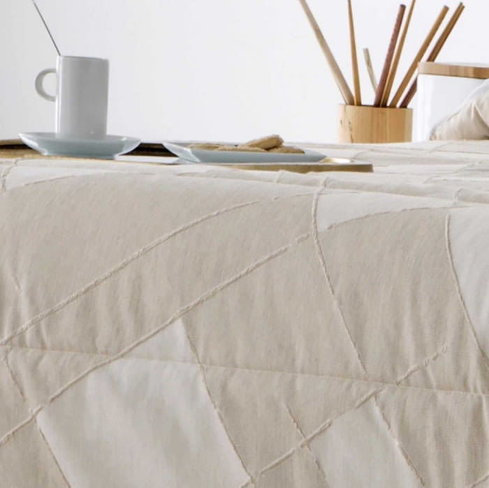 Fundas nórdicas lisas con cuadrados labrados - 3