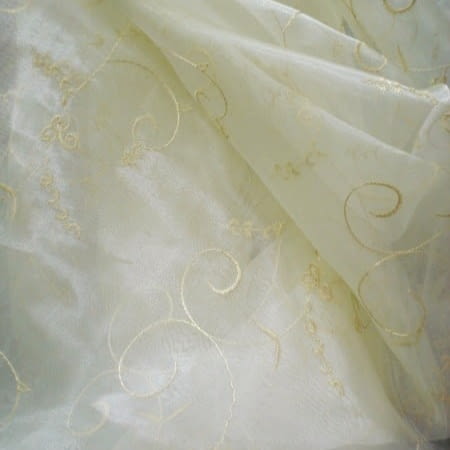 Voile bordado beige - 1