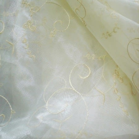 Voile bordado beige - 3