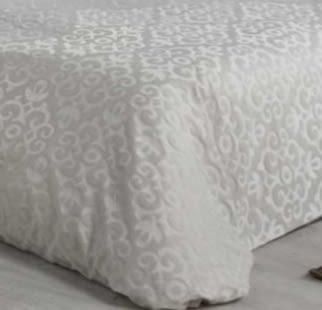 Cortina confeccionada jaquard oro o plata Bell. - 1