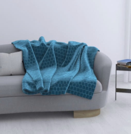 Manta azul sedalina fina