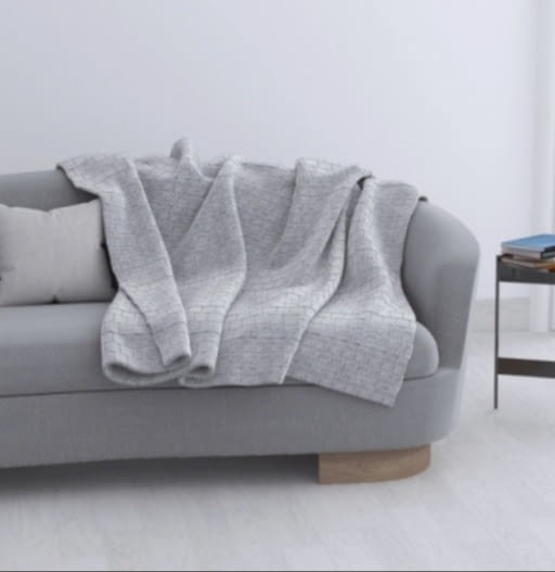 Mantas sedalina grises cuadros