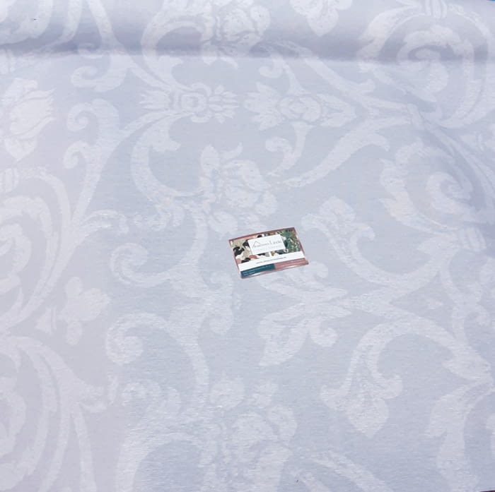 Tela mantel antimanchas adamascado gris