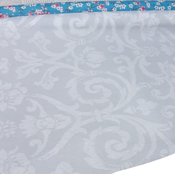 Tela mantel antimanchas adamascado gris - 3