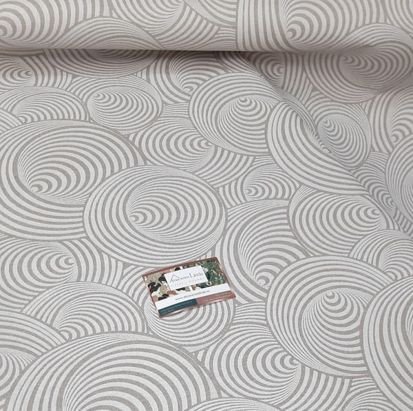 Tela mantel antimanchas beige espiral