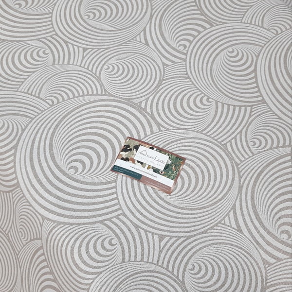 Tela mantel antimanchas beige espiral - 3