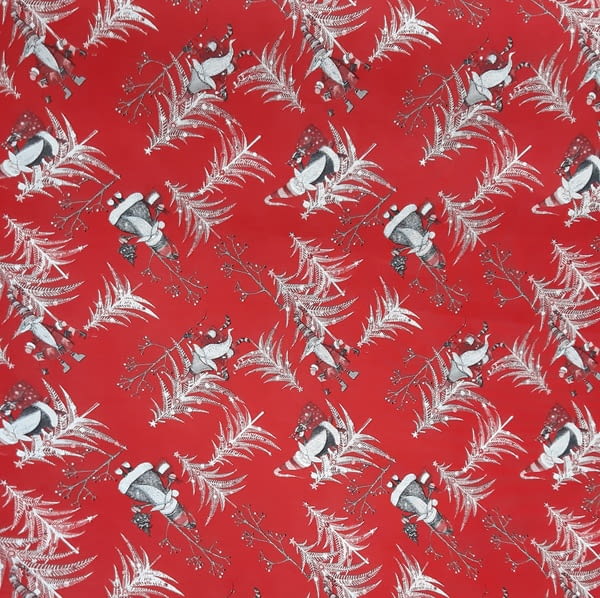 Tela loneta Navidad roja Papá Noel 280 - 1