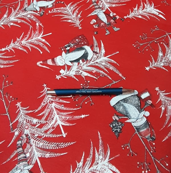 Tela loneta Navidad roja Papá Noel 280 - 3