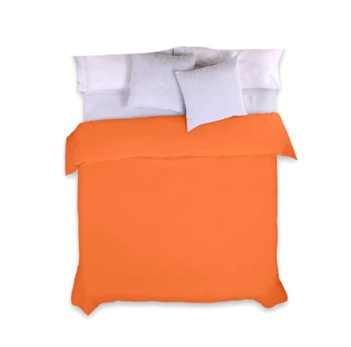 Funda nórdica lisa naranja cama 90 - 2