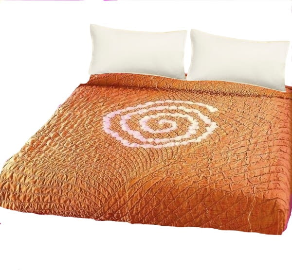 Colcha boutie reversible naranja. Cama 150