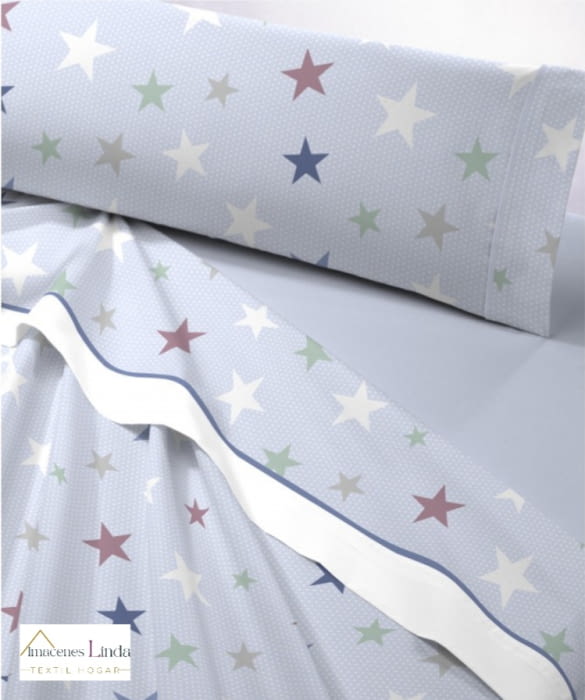 Juego de sábanas pirineos edtrellas. Cama 90, 105