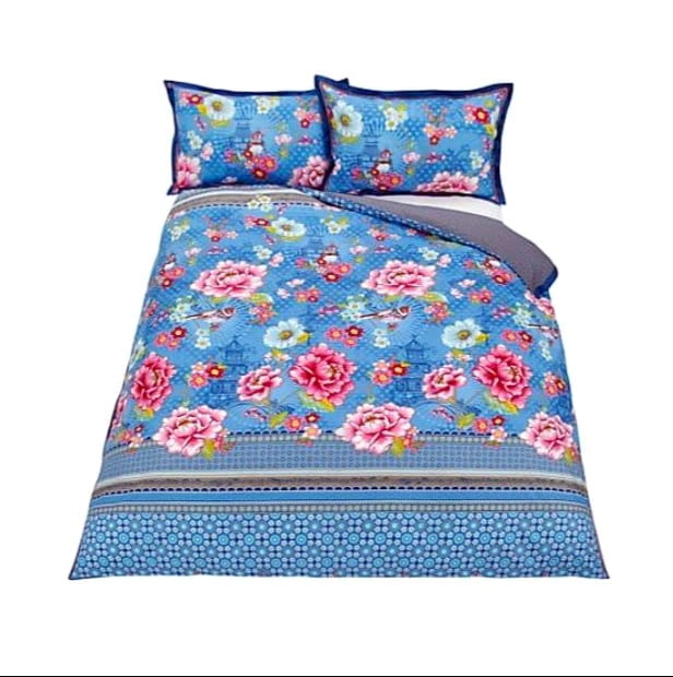 Fundas nórdicas oriental flores fucsia. Cama 105 - 2