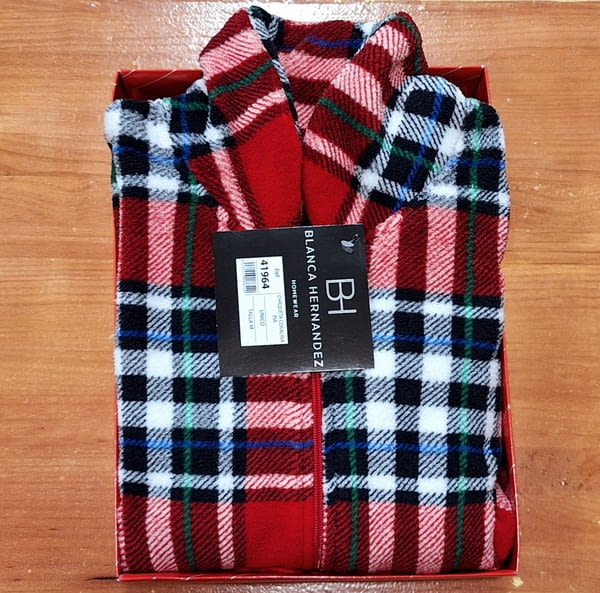 Chaqueta coralina roja cuadros - 1