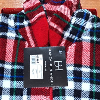 Chaqueta coralina roja cuadros - 2