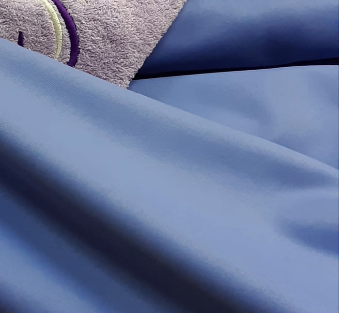 Tela Loneta satinada azul - 3